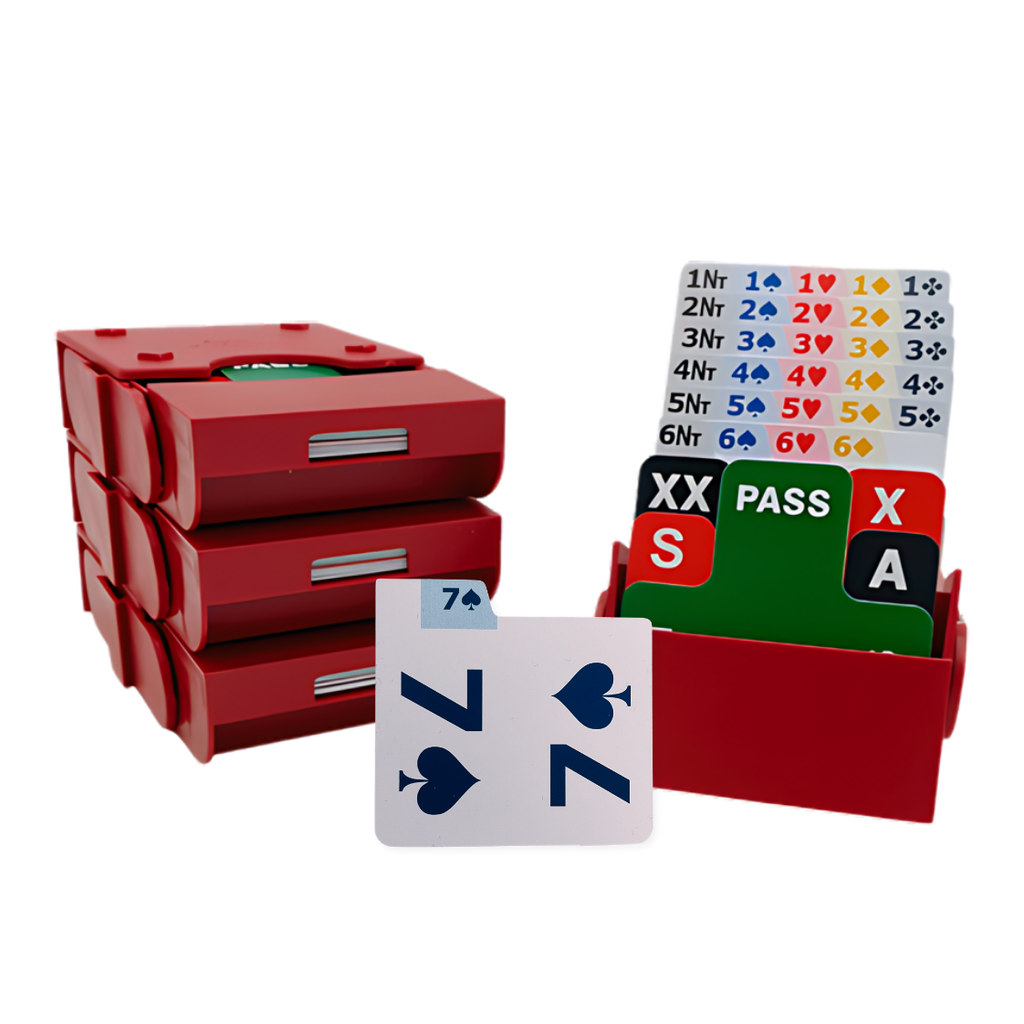 SuperBridge Boxes with Plastic Cards (set of 4)