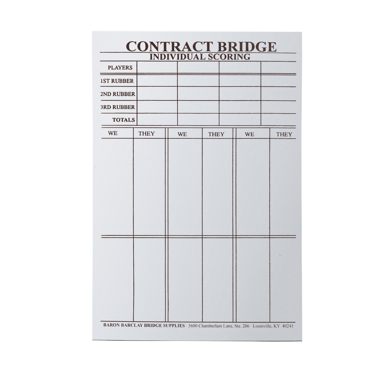 Super Jumbo Bridge Score Pad