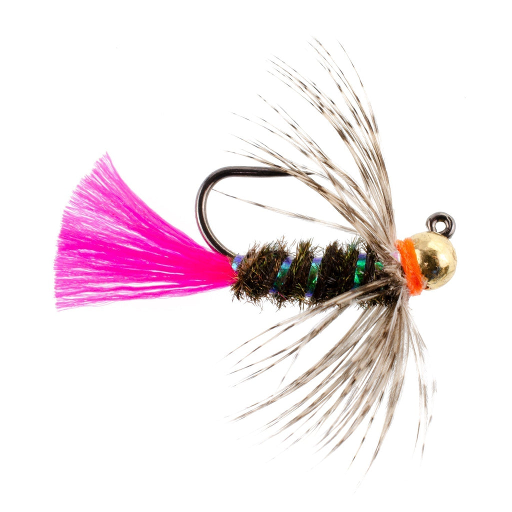 Tungsten Bead Blow Torch Jig Assortment Tactical Nymph Euro Fly - 9 Flies Sizes 10, 12, 14