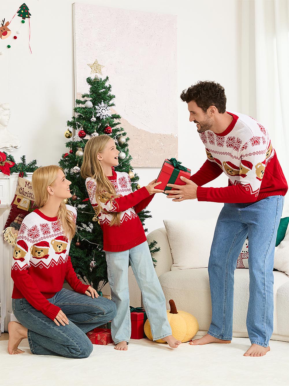 Teddy Bear Fair Isle Christmas Sweater | NCS