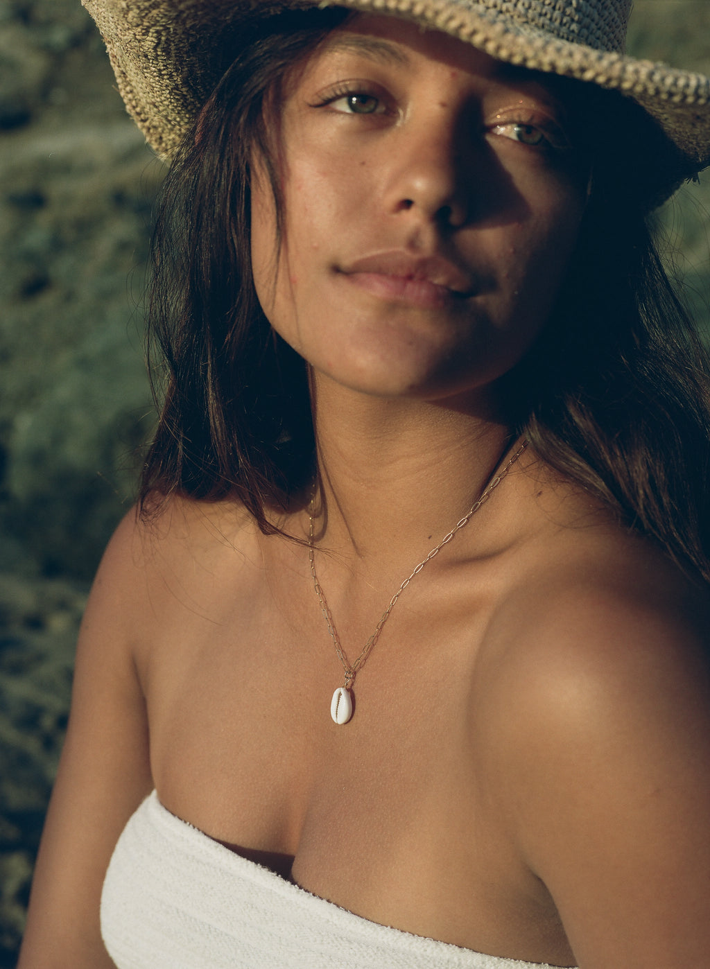 Cowrie Shell Paperclip Necklace