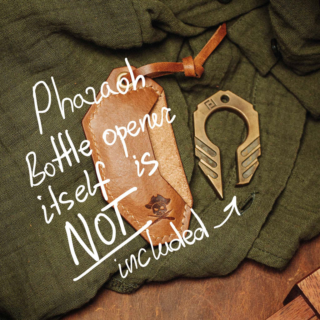 Pharaoh Bottle Opener Holder - King’s Pocket | Leather Case | Pharaoh Accessory