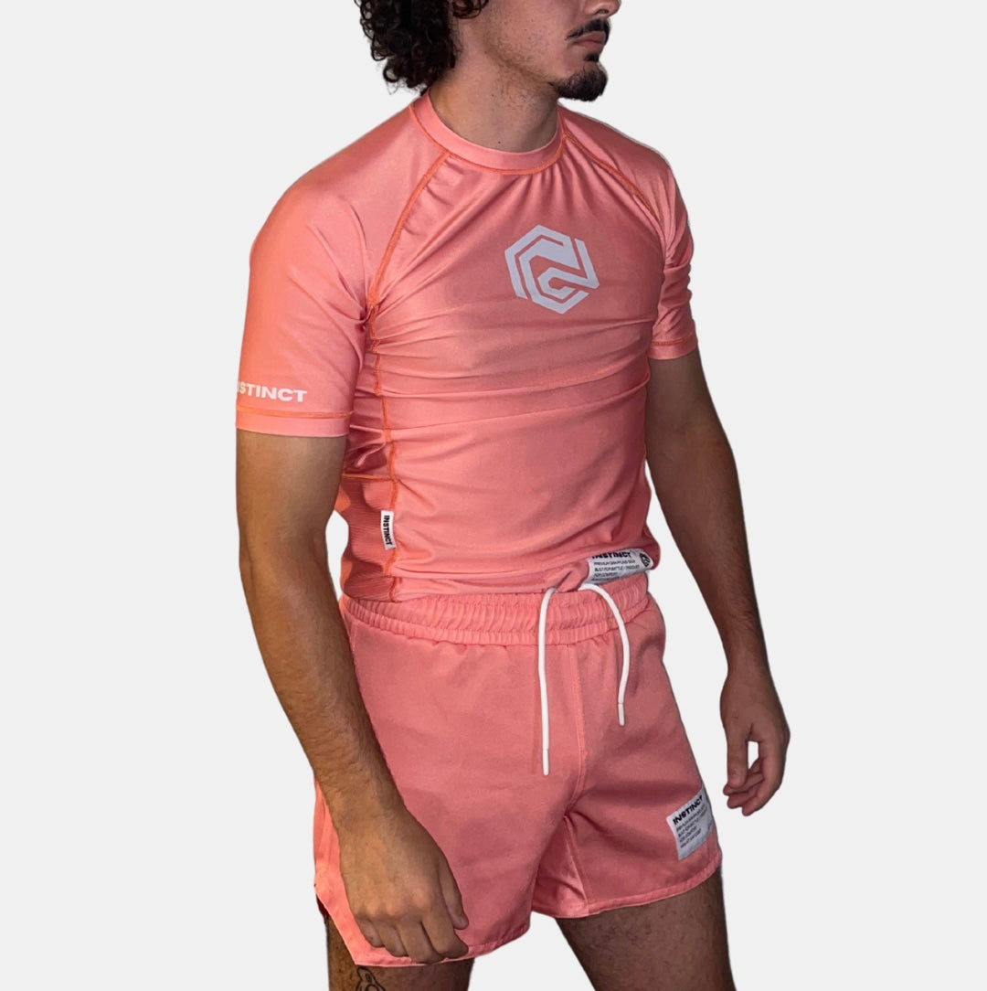 CORE SERIES SHORT SLEEVE RASH GUARD - SALMON