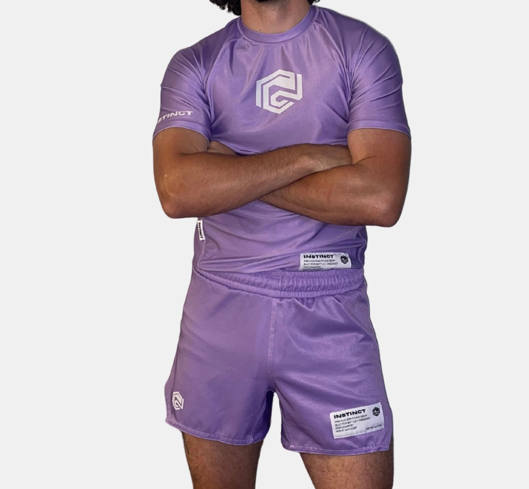 CORE SERIES SHORT SLEEVE RASH GUARD - PURPLE