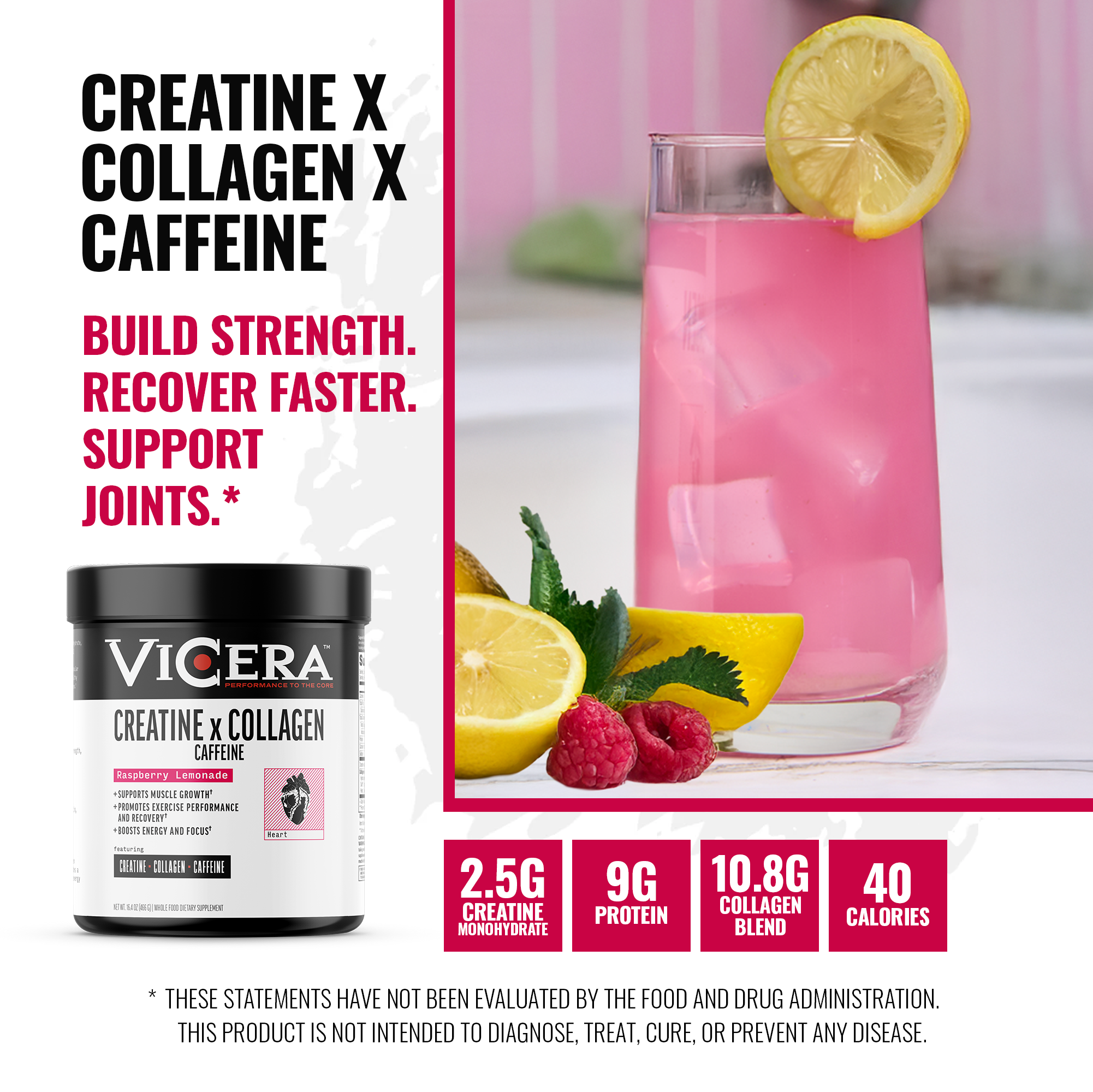 CREATINE X COLLAGEN X CAFFEINE | RASPBERRY LEMONADE