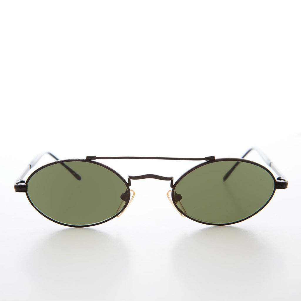 Gothic Oval Steampunk Vintage Sunglasses - Wink