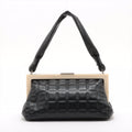 Chanel Lambskin Chocolate Bar Frame Bag Black Handbag #3276