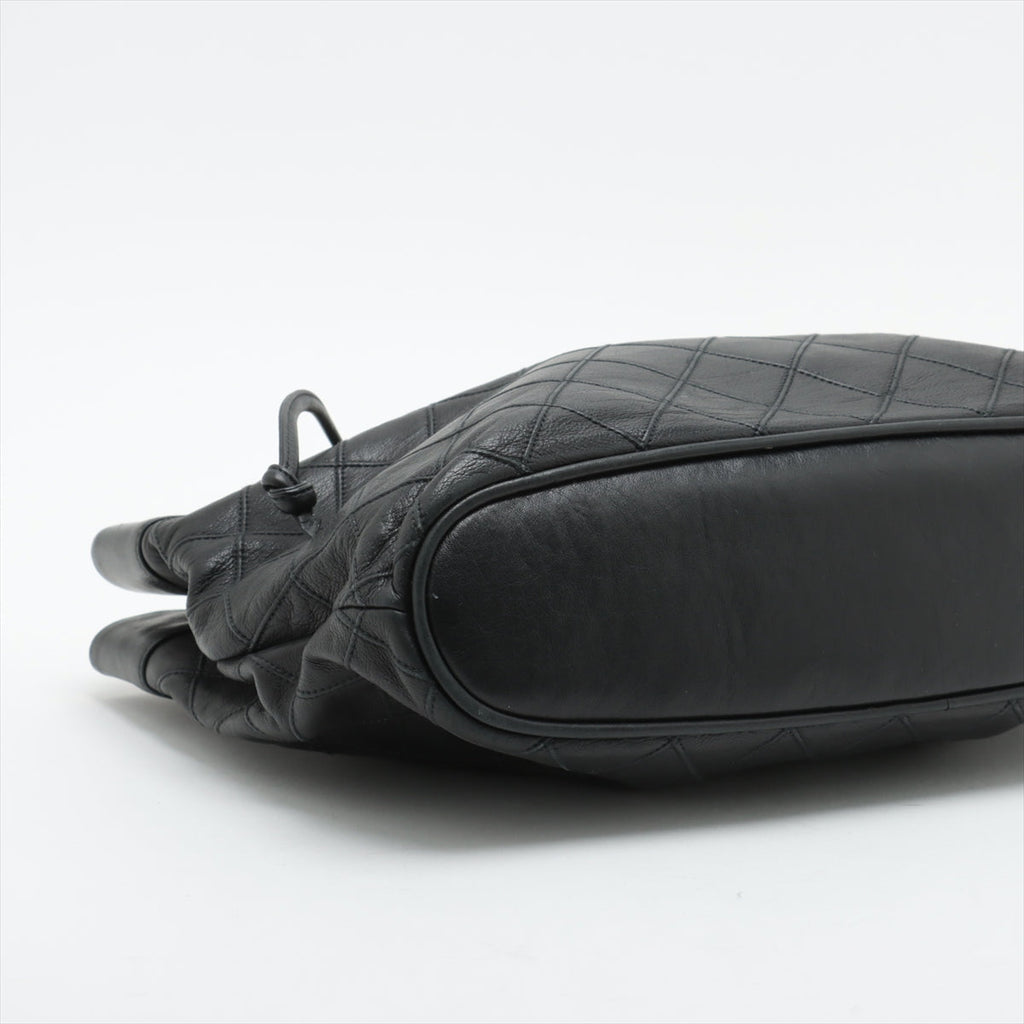 Chanel Lambskin Black Quilted Shoulder Bag 0 Series #3752
