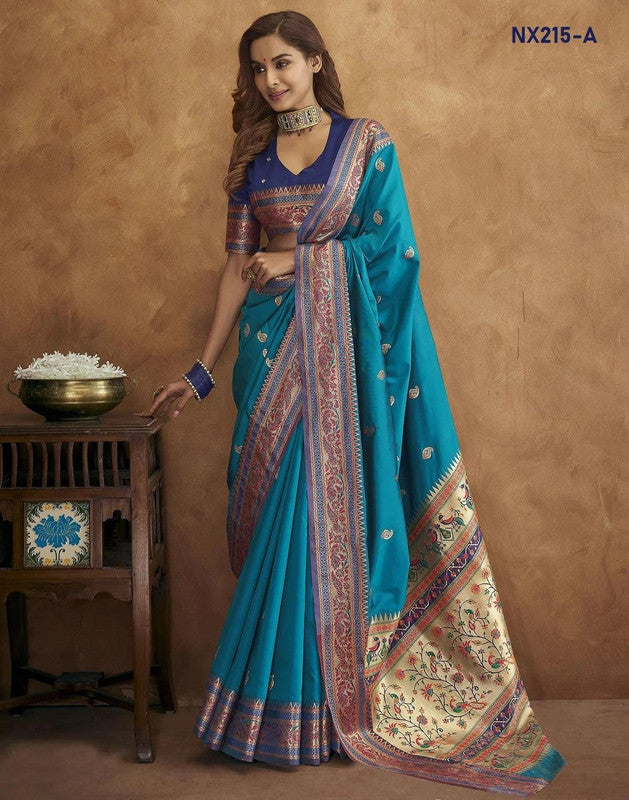 Authentic Paithani Silk Saree with Beautiful Colors
