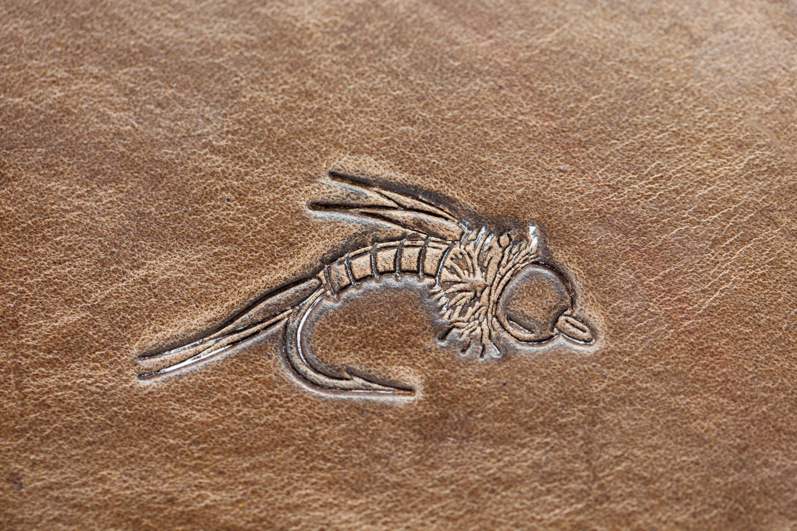 Fly-Stamped Leather Coaster Set