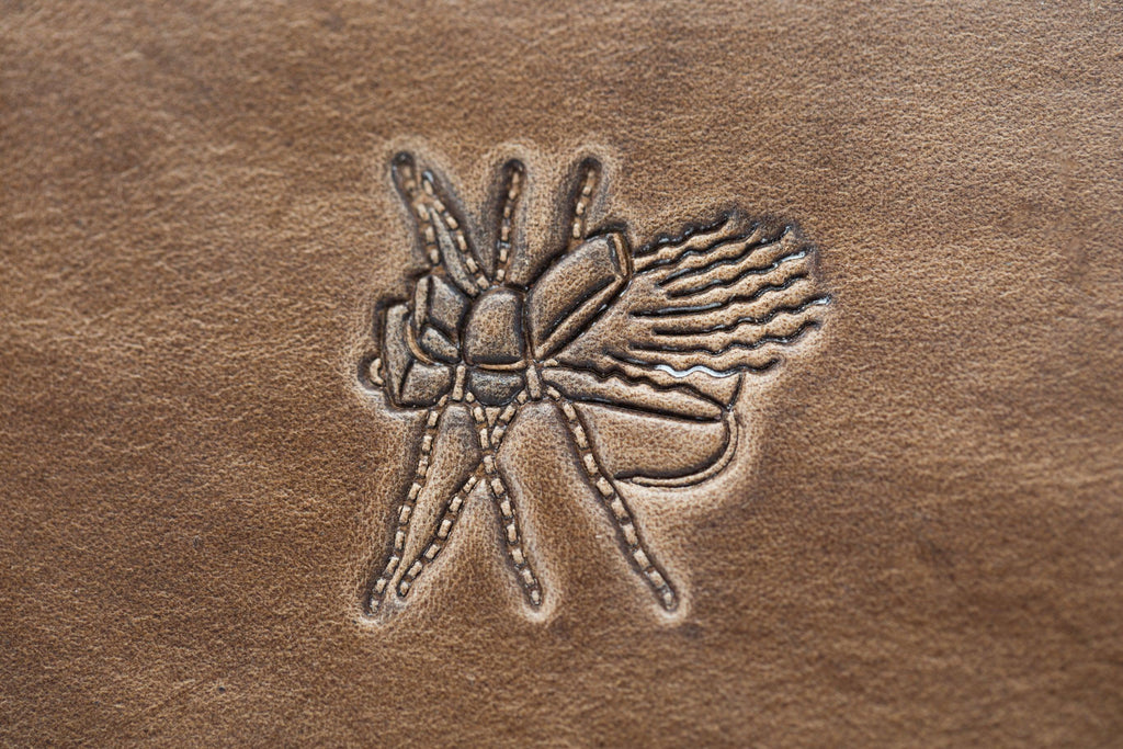 Fly-Stamped Leather Coaster Set