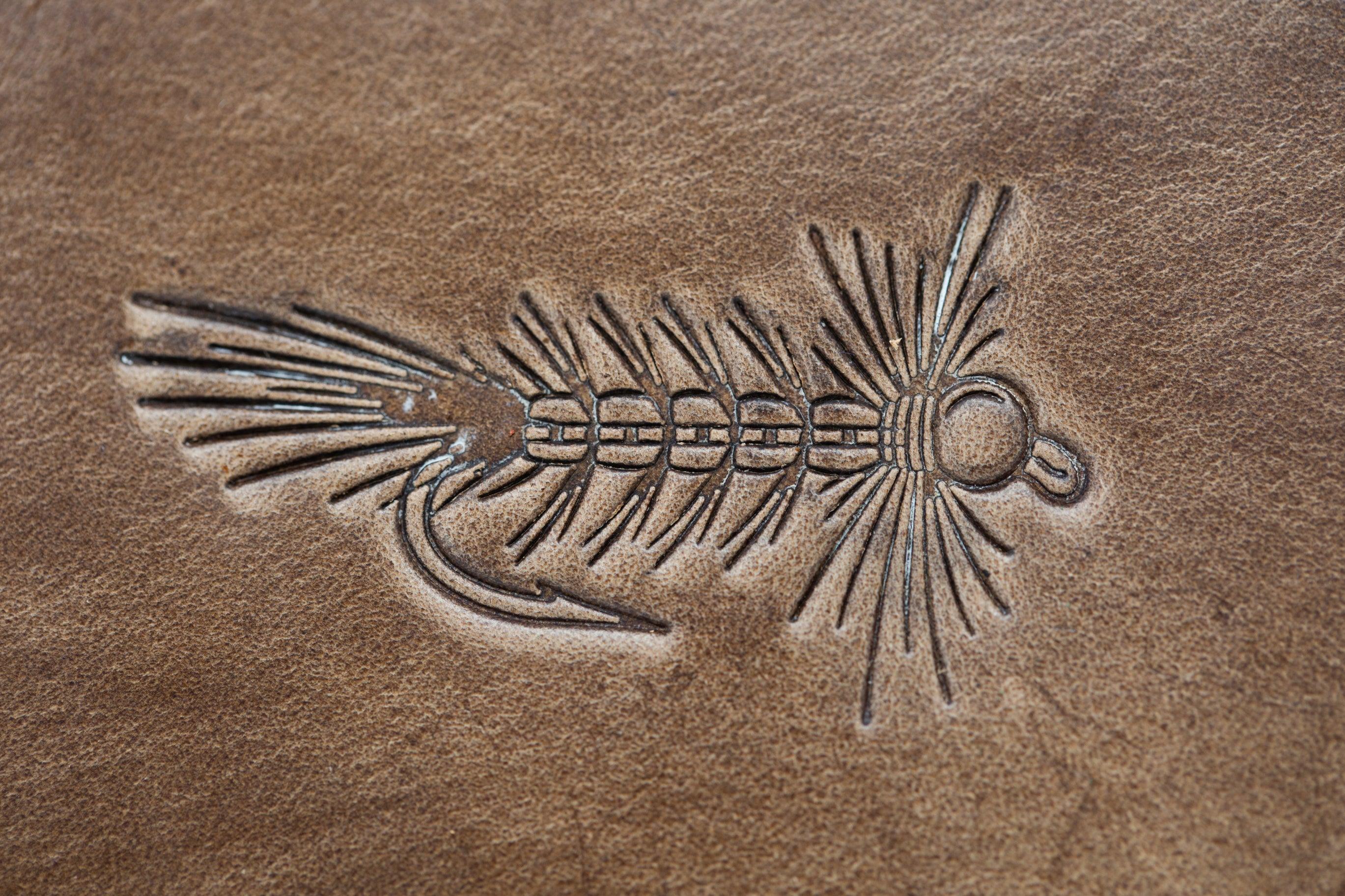 Fly-Stamped Leather Coaster Set