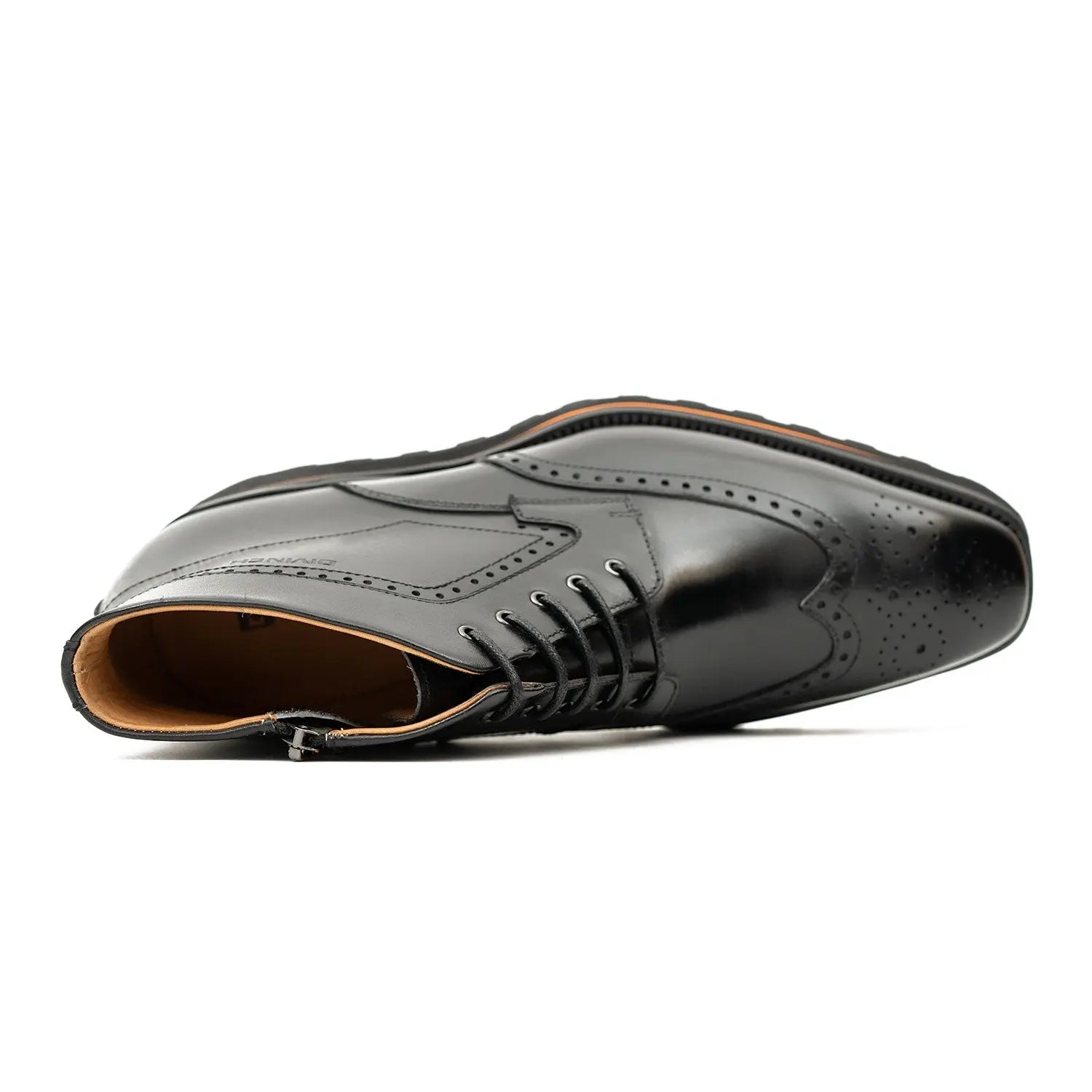 Zipper Brogue Martin Boots 2890 Black