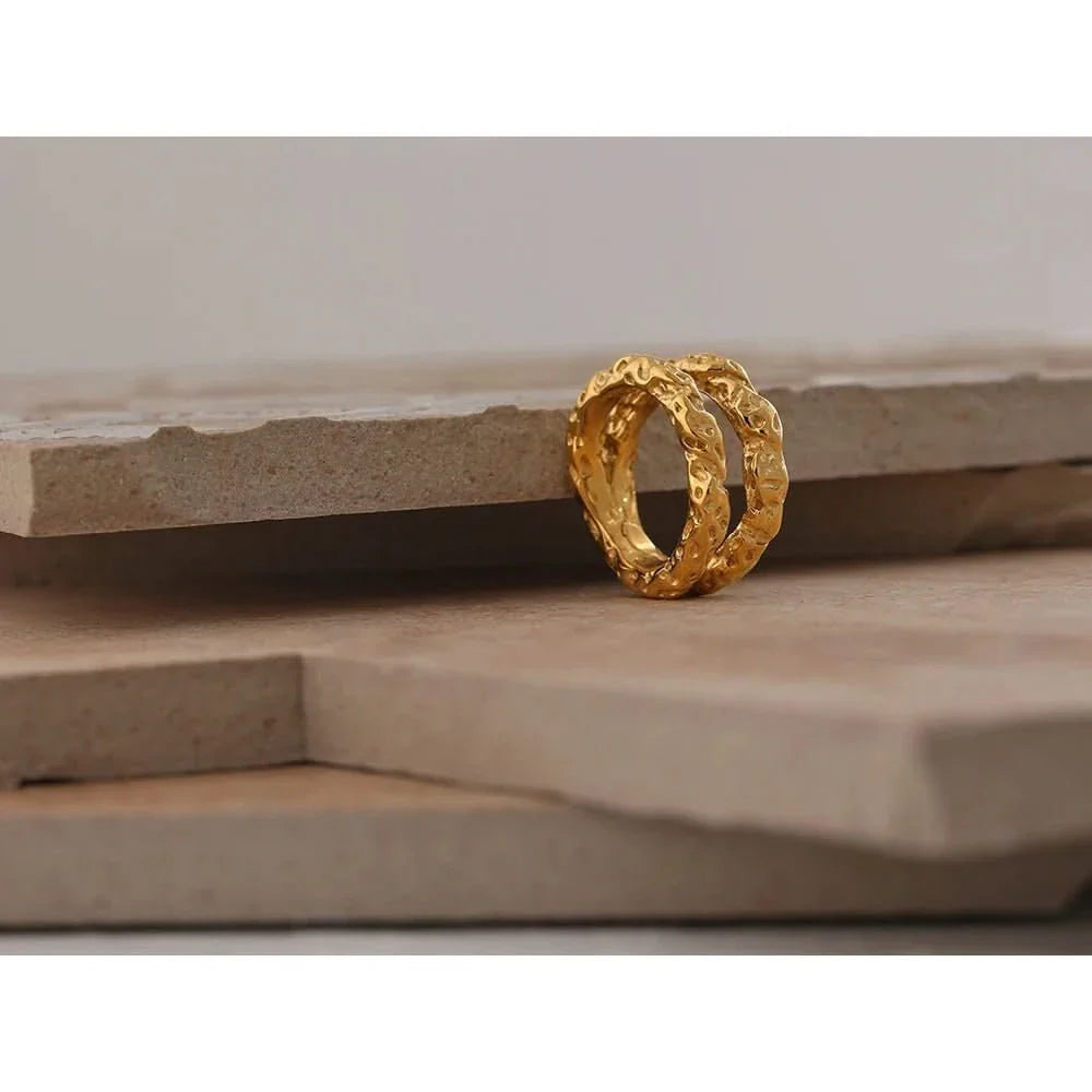 Aurum Moon Double Ring