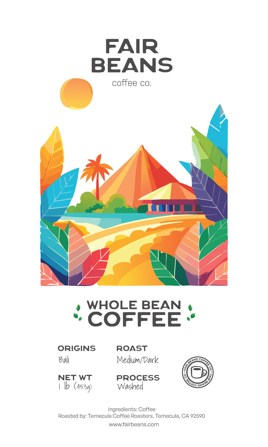 Bali Blue Coffee Beans - Medium/Dark Roast
