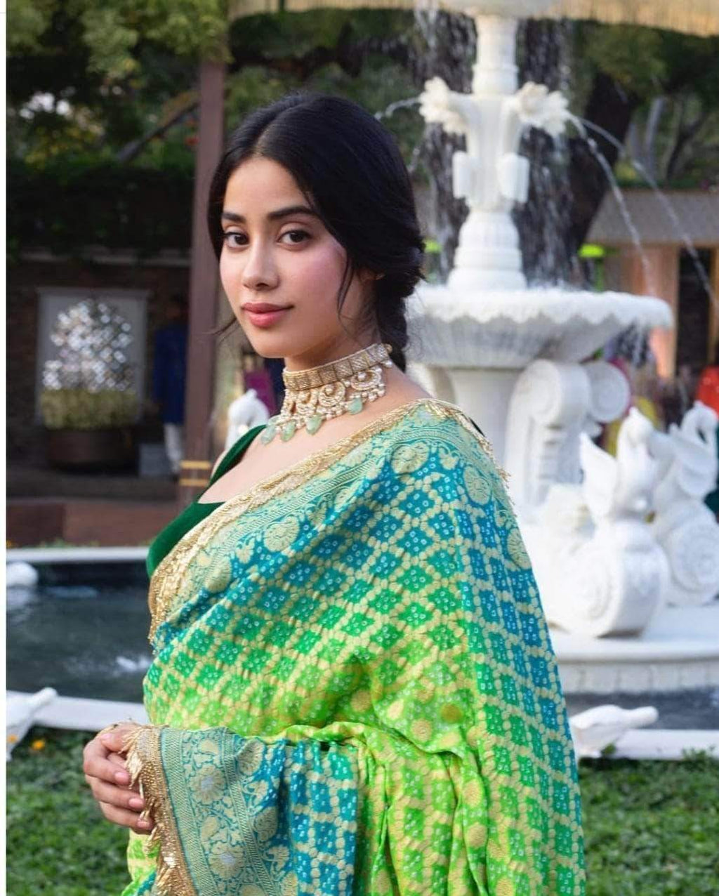 Banarasi Pure Handloom Khaddi Georgette Bandhani Silk Saree