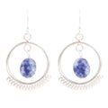 Blue Kyanite and Sterling Silver Drop Earrings