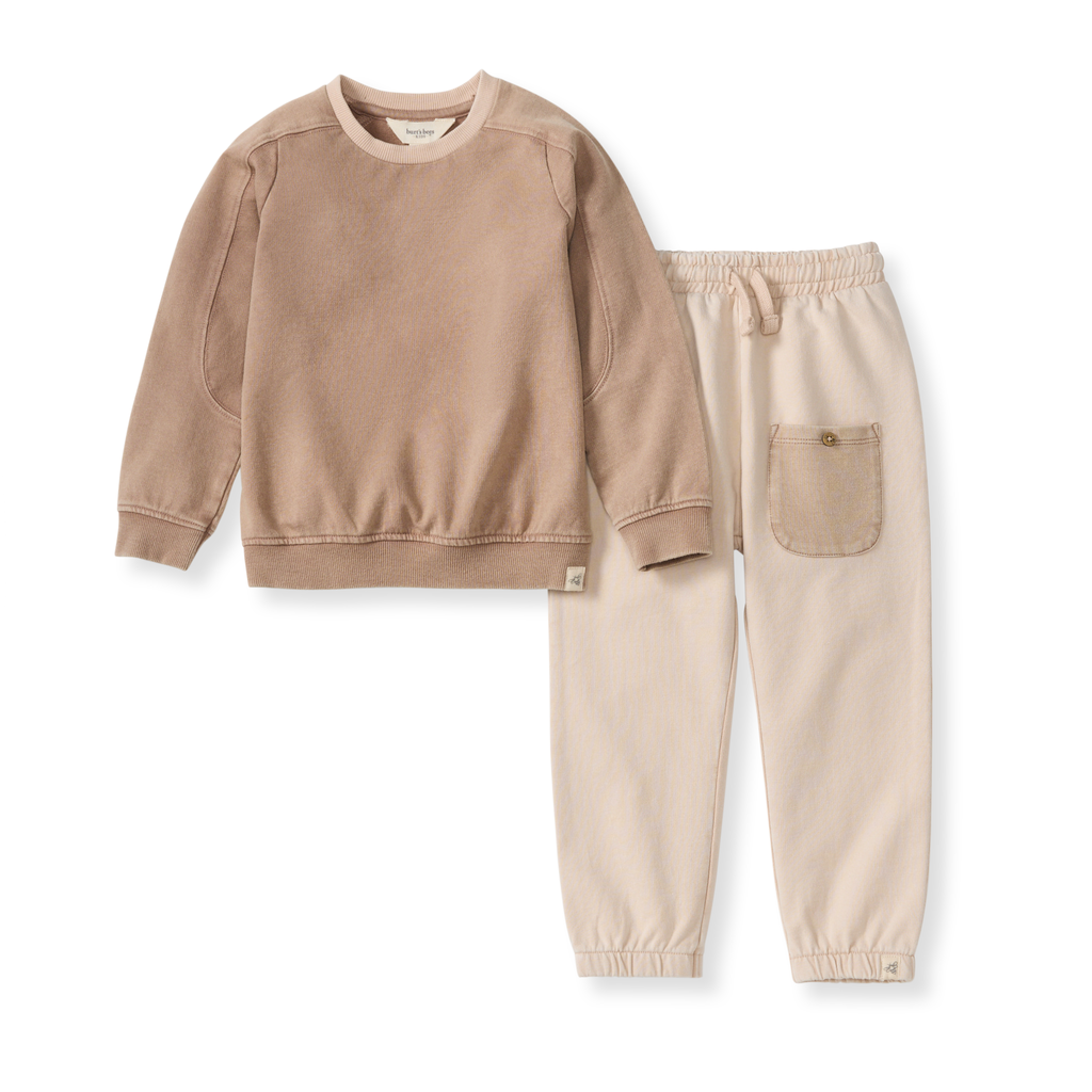 Acid Wash Toddler Sweatshirt Set: