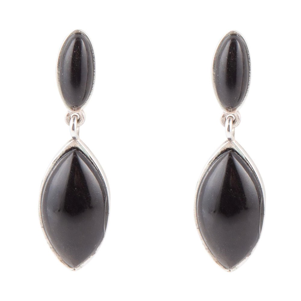 Champion Onyx and Sterling Silver Earrings