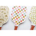 Neutral Checkerboard Pickle Ball Paddle for Adults