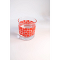 Heavy-based 10oz Gingham Cocktail Glass with Red Pattern