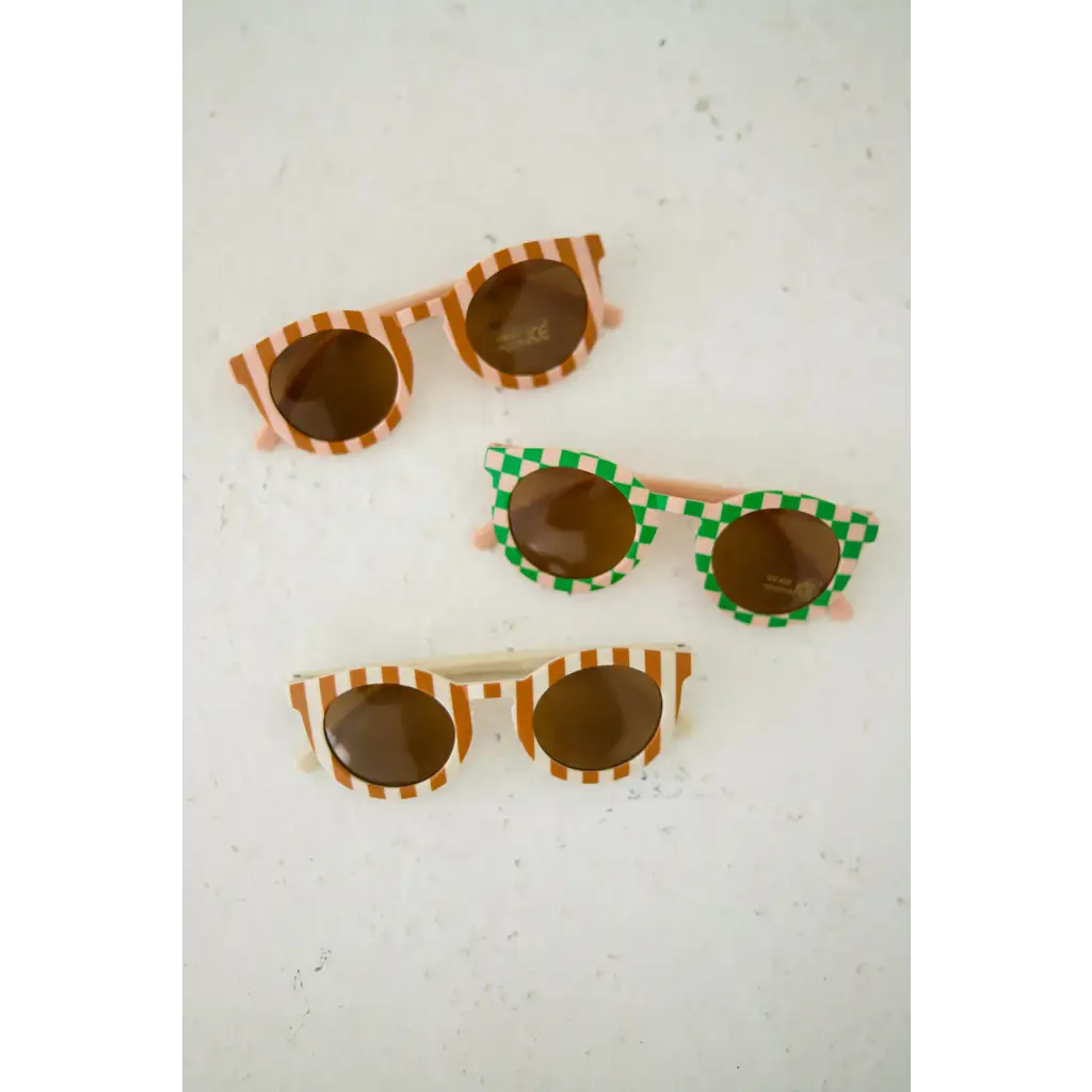 Green Checkered Kids Sunnies