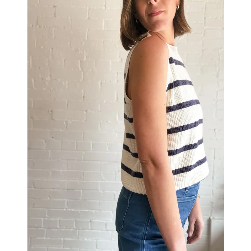 Colleen Striped Sweater Vest