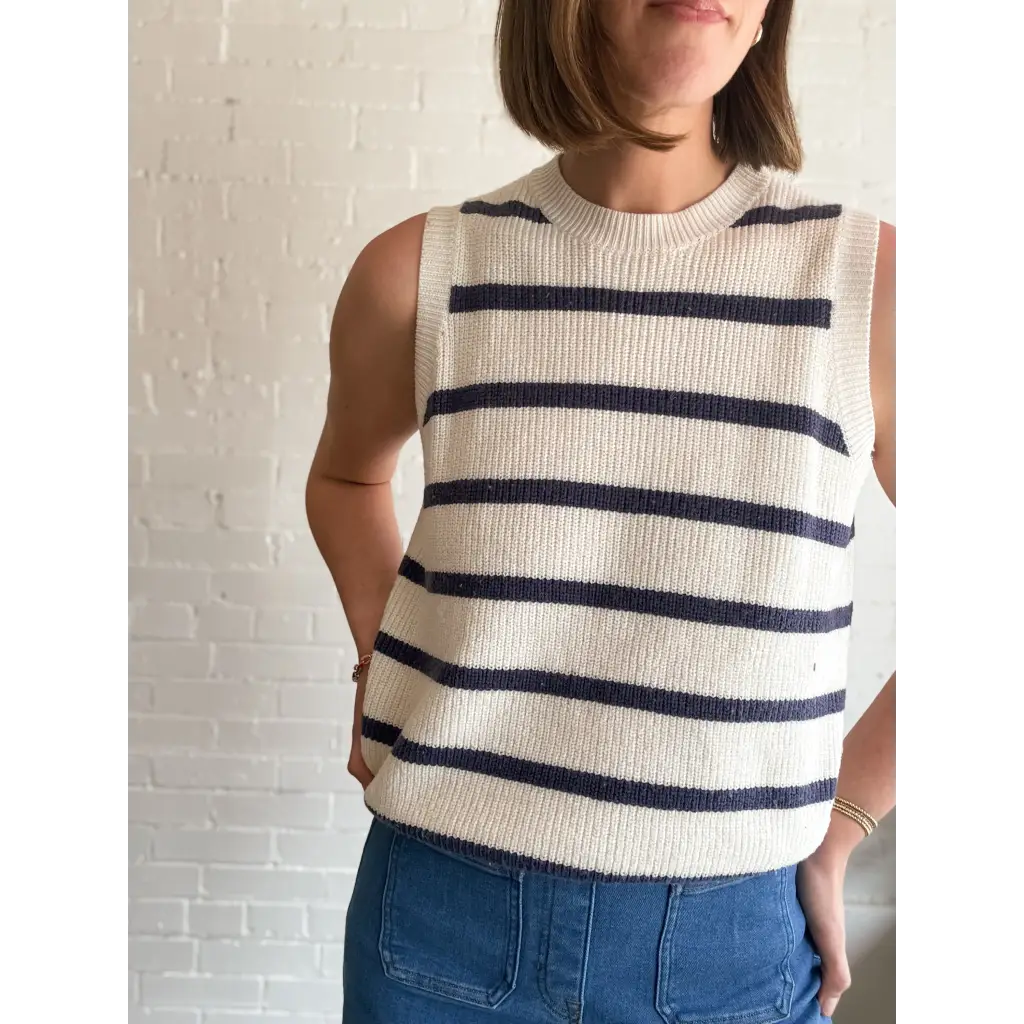 Colleen Striped Sweater Vest
