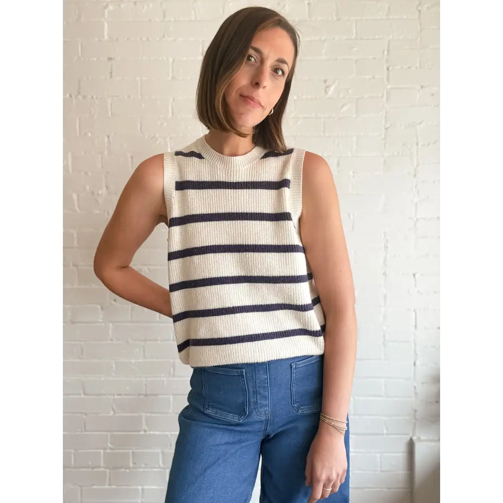Colleen Striped Sweater Vest