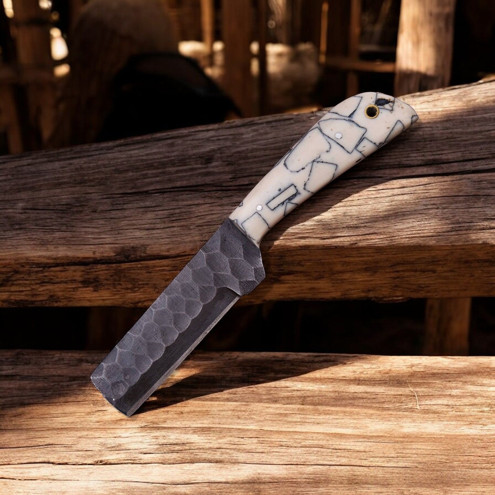 Custom Handmade Bull Cutter Knife – 8" High Carbon Steel