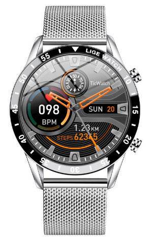 LIGE Men Smart Watch Sports Fitness Tracker Bluetooth Calls Voice Chat Heart Rate Monitor for iPhone iOS Android