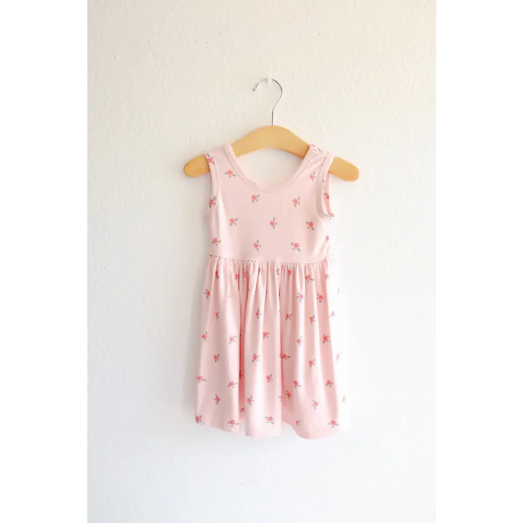 Bamboo Adventure Daisy Twirl Dress in Pink with Floral Print