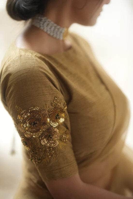 Designer organza Saree with Custom Blouse