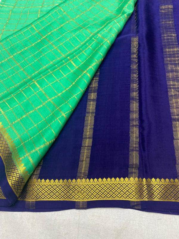 Designer South Silk Check Saree