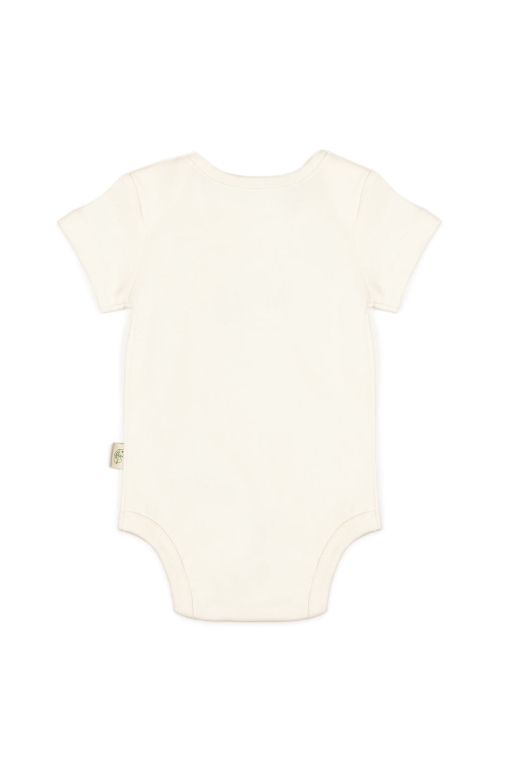 Ecru Bunny Short Sleeve Bodysuit 100% Organic Cotton