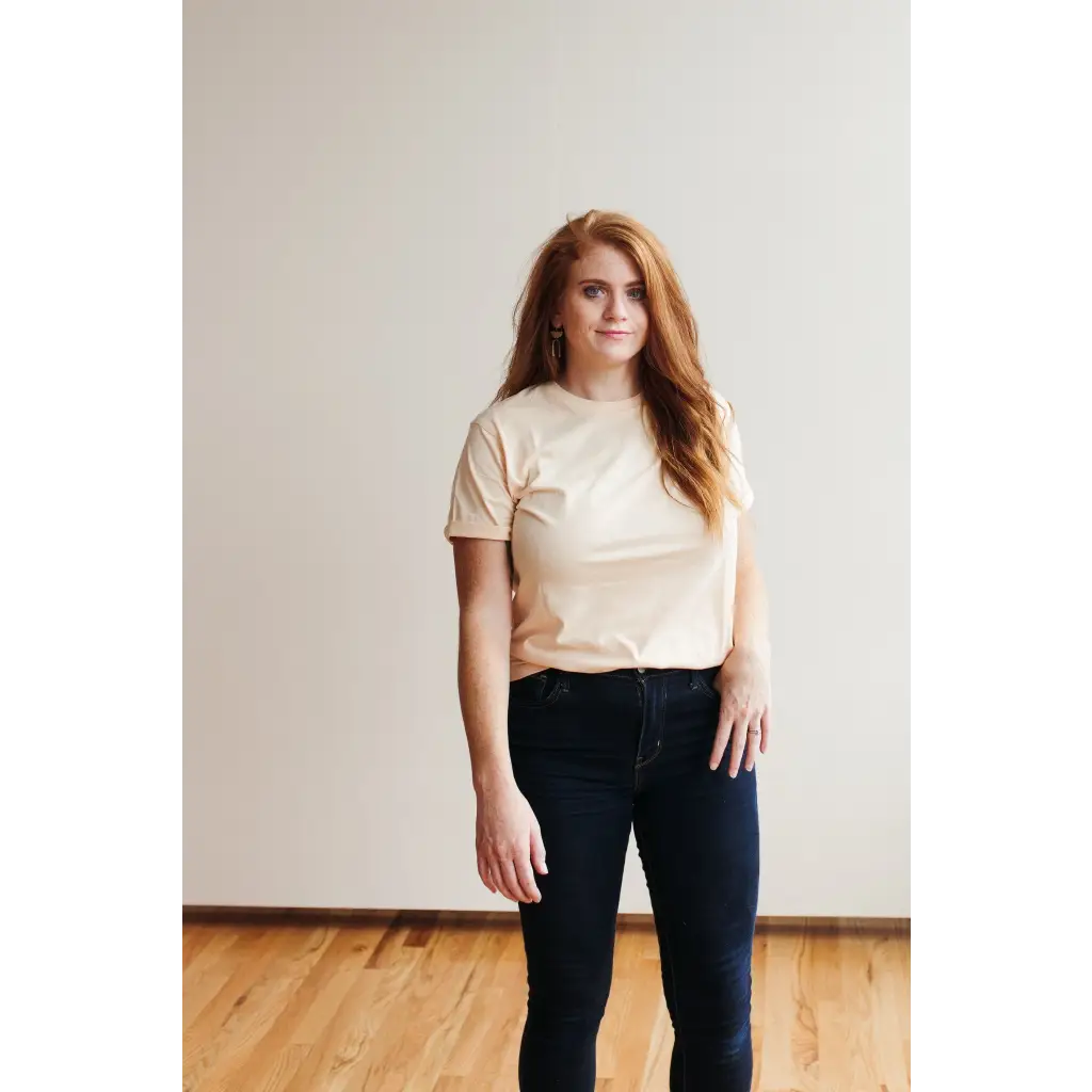 The Everyday Organic Cotton Tee in Peach