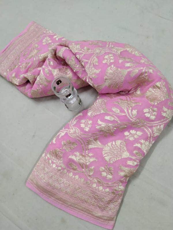 Exclusive Banarasi Chiffon Khaddi Georgette Silk Saree