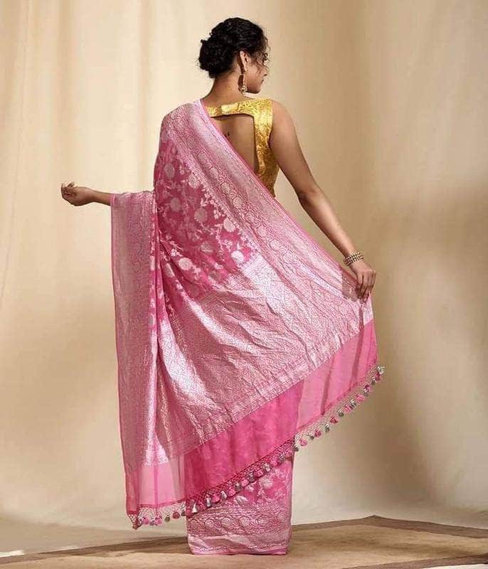 Exclusive Banarasi Khaddi Chiffon Georgette Silk Saree