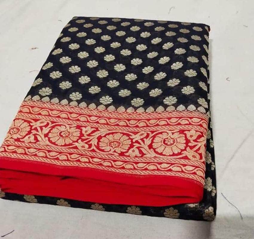 Exclusive Pure Banarasi Chiffon Khaddi Saree