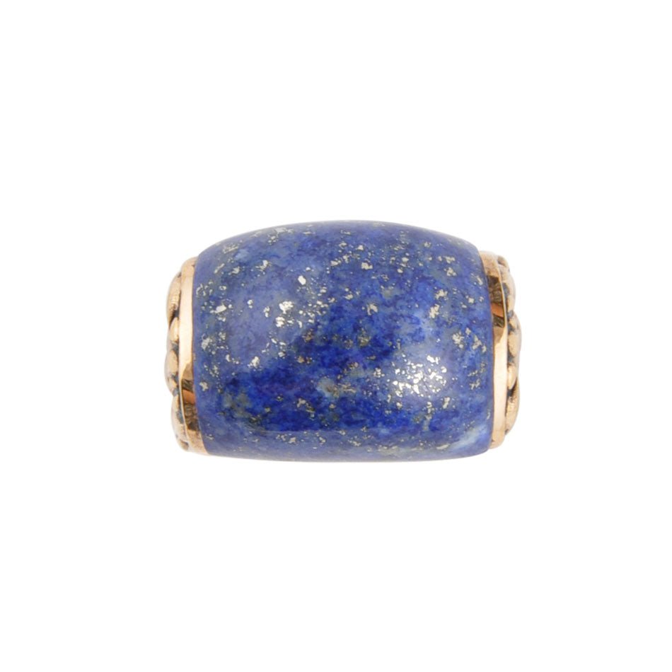 Flourished Bronze Ring - Lapis