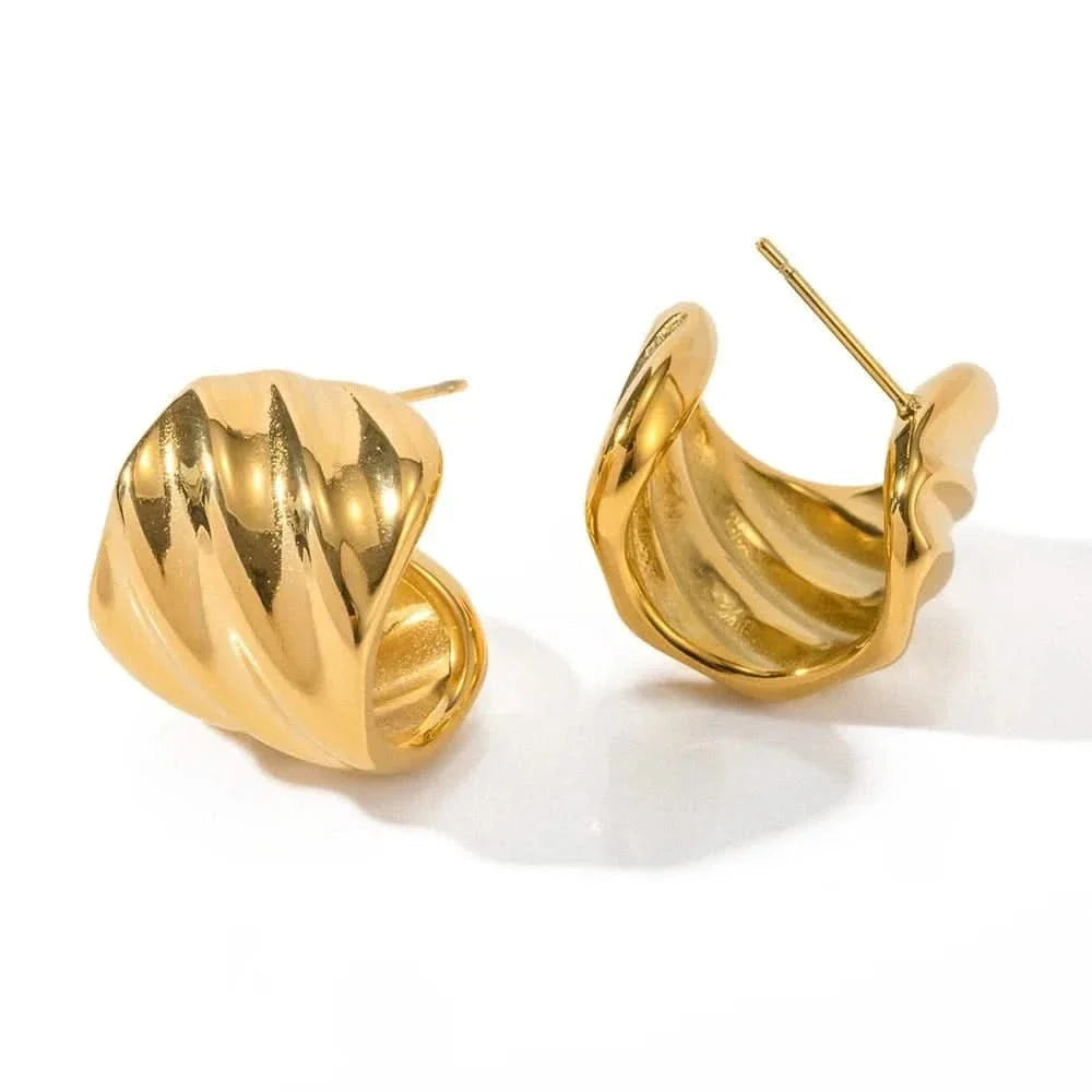 Aurora C Hoop Earrings