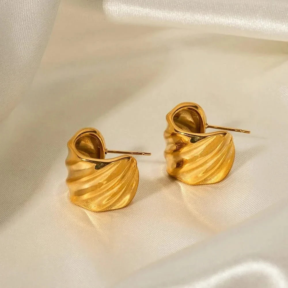 Aurora C Hoop Earrings