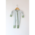Green Striped Bamboo Baby Sleeper
