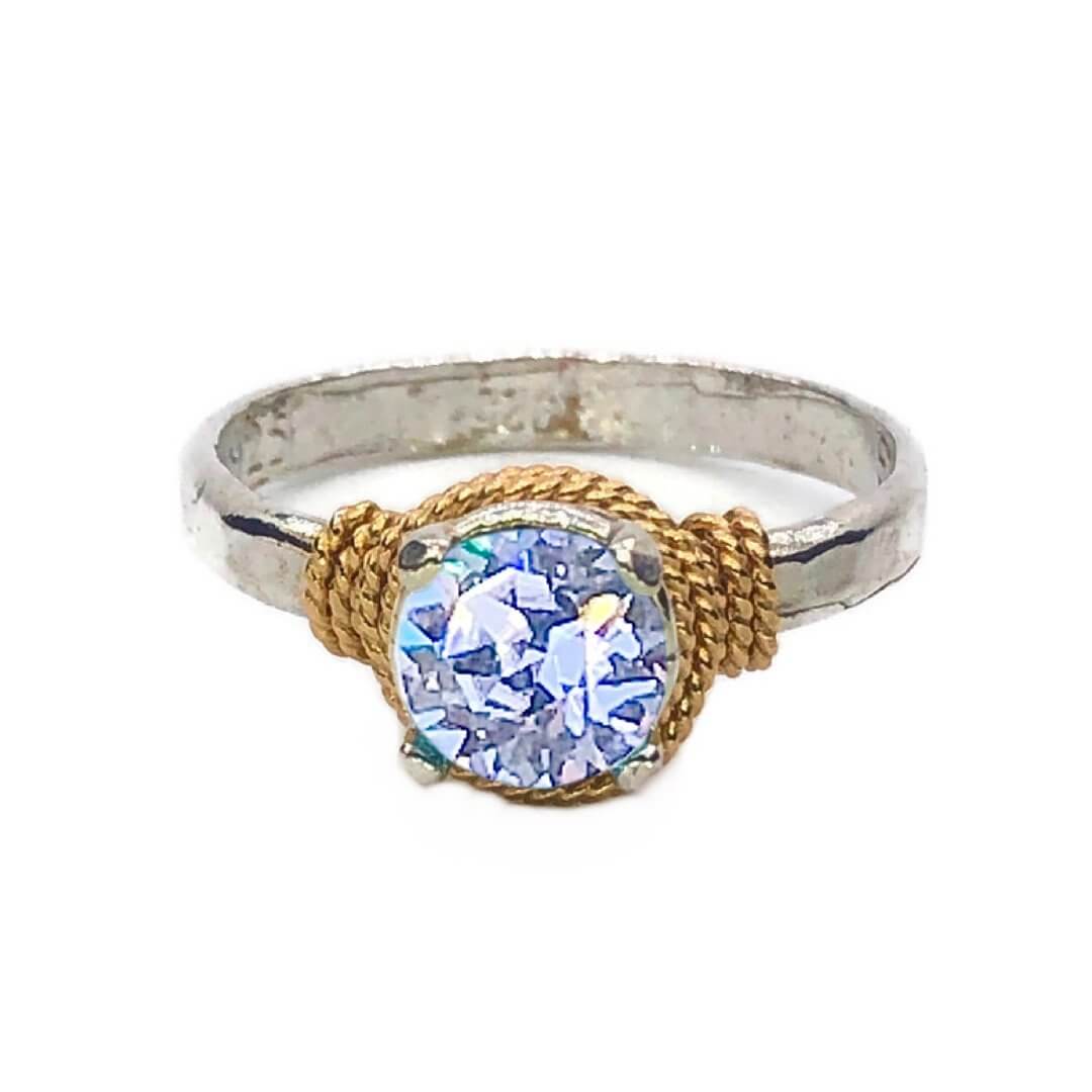 Hand Hammered Birthstone Ring