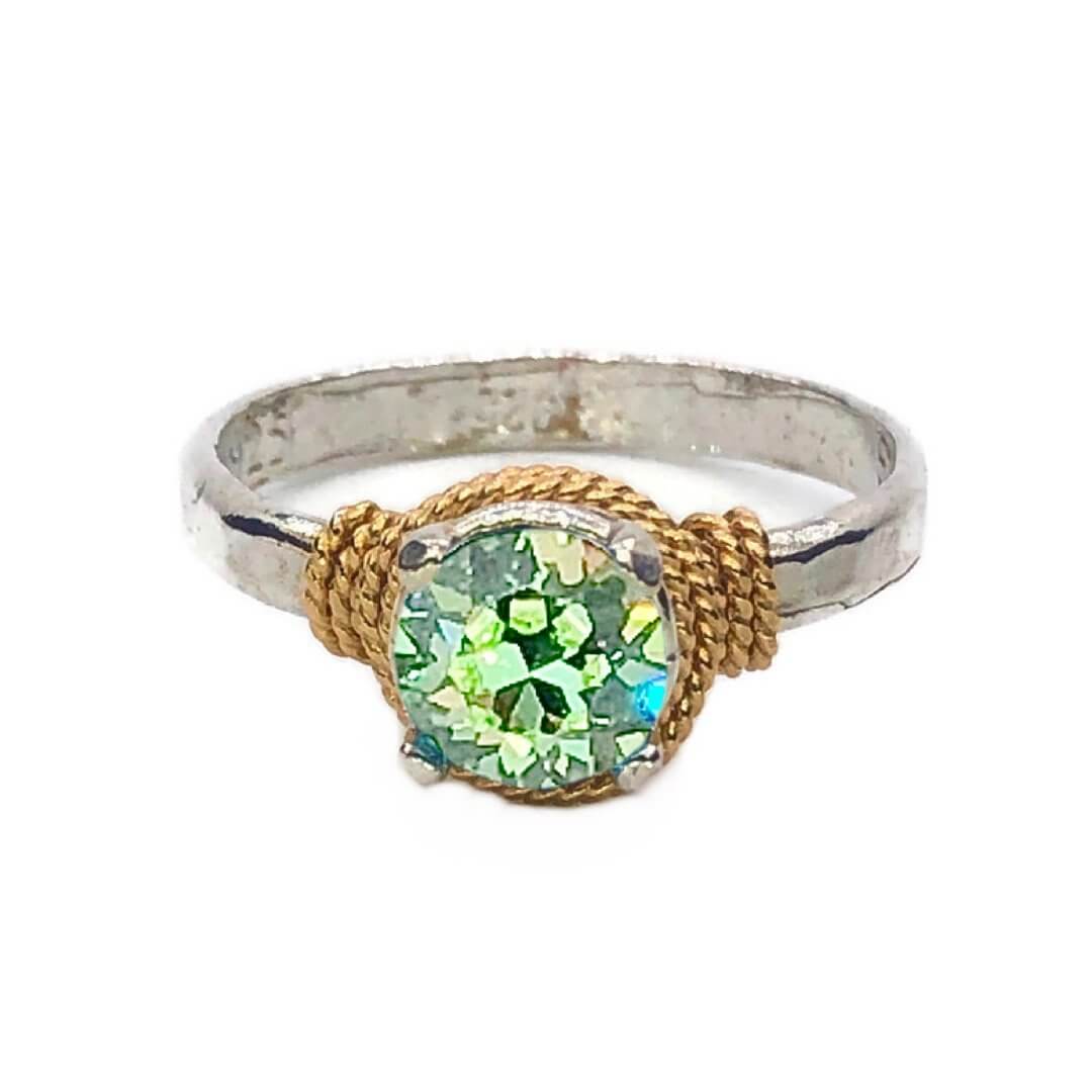 Hand Hammered Birthstone Ring