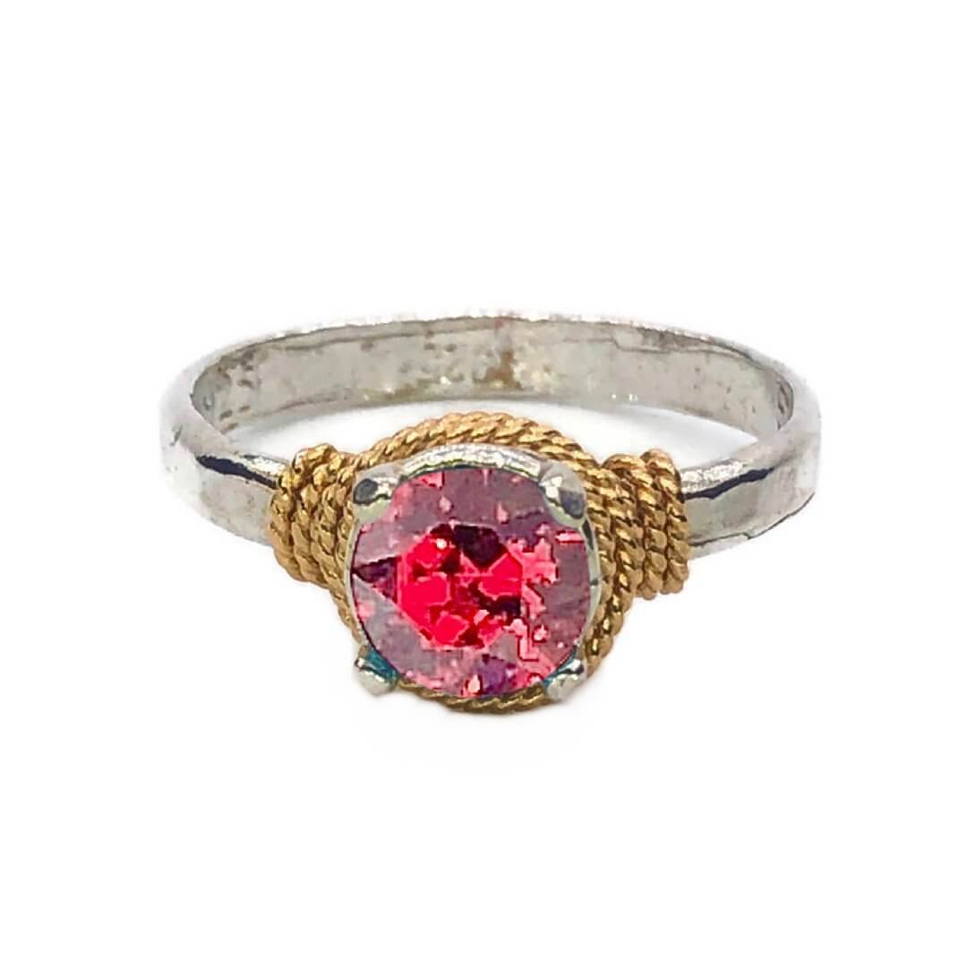 Hand Hammered Birthstone Ring