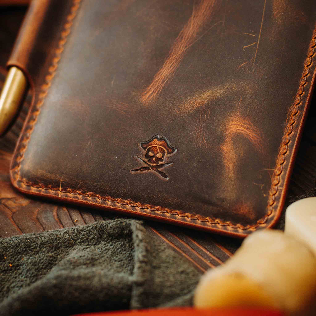 Velcro Journal Cover - Helmsman | Leather Field Notes Holder | Patch Display