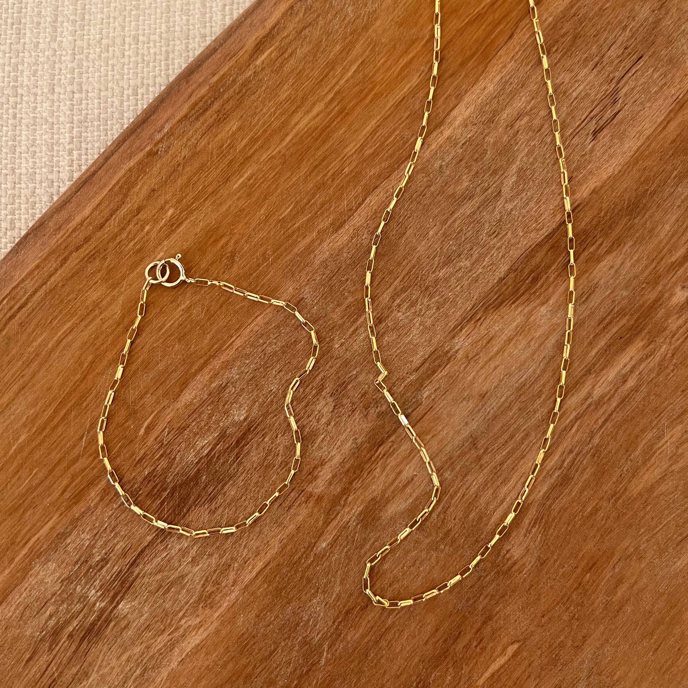 Box Paperclip Chain Bracelet