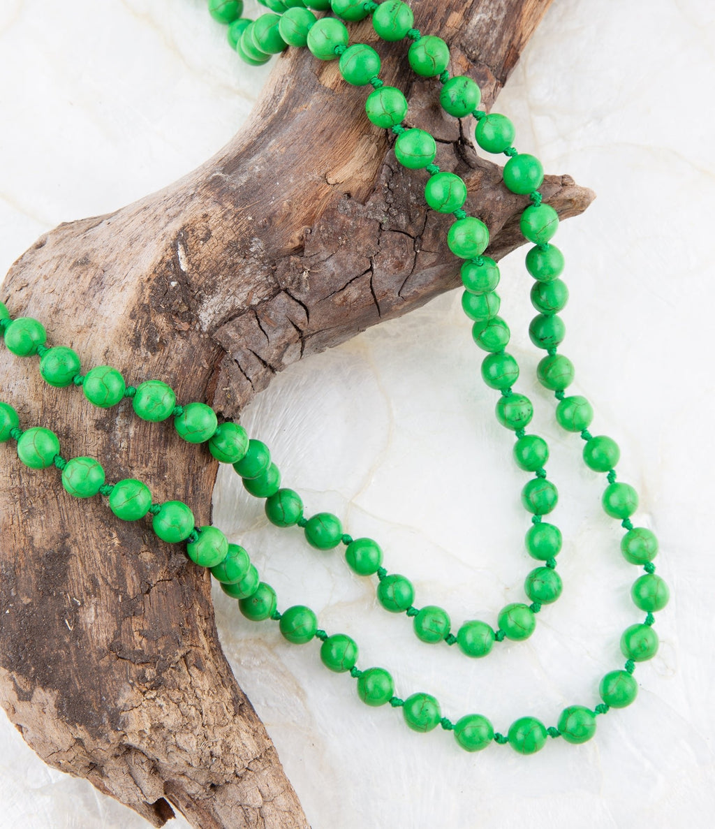 Immeasurable Green Magnesite Wrap Necklace