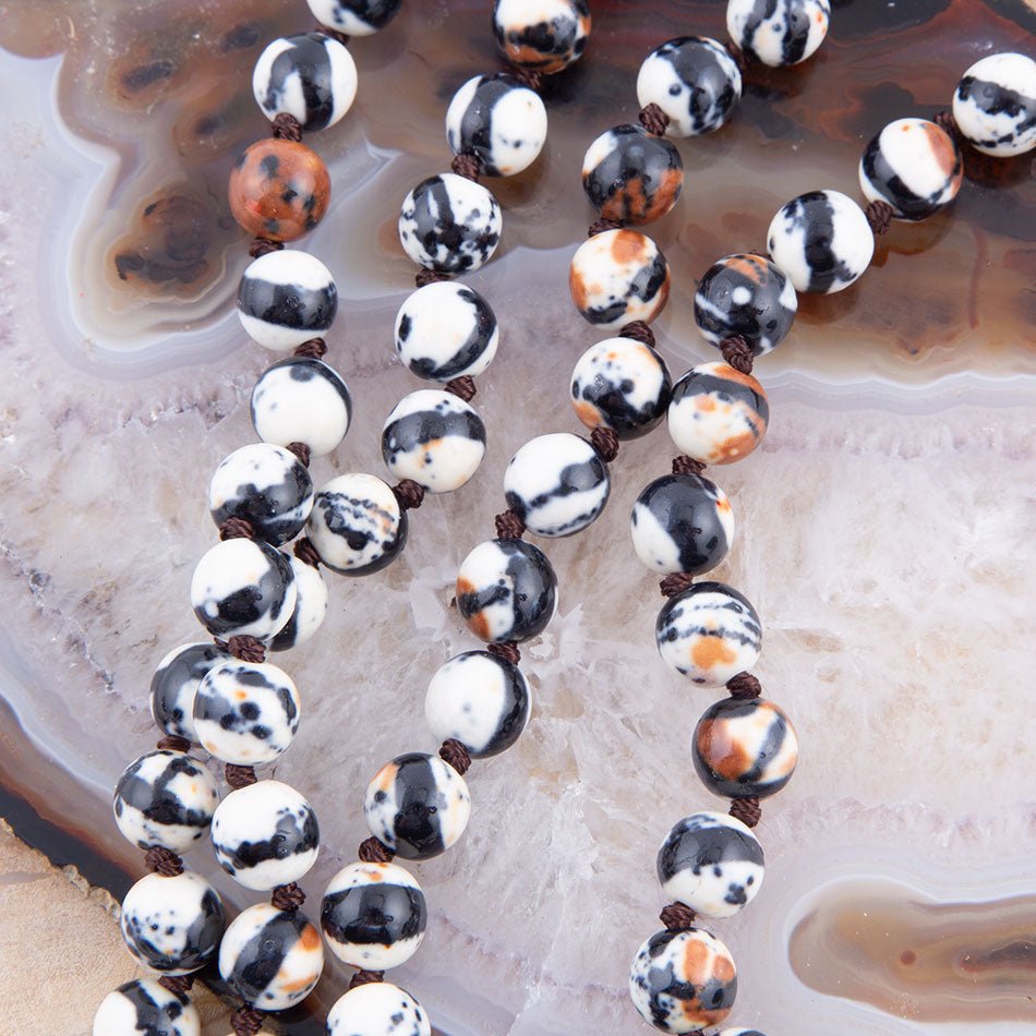 Immeasurable Jasper Black and White Wrap Necklace
